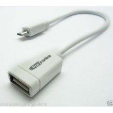 Portronics OTG Cable Micro USB to USB OTG Cable - White